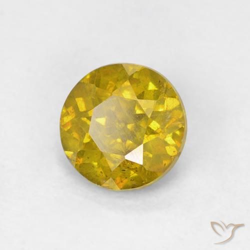 Sphalérite Jaune moyen naturelle Tour, 0.91 ct, VS-SI