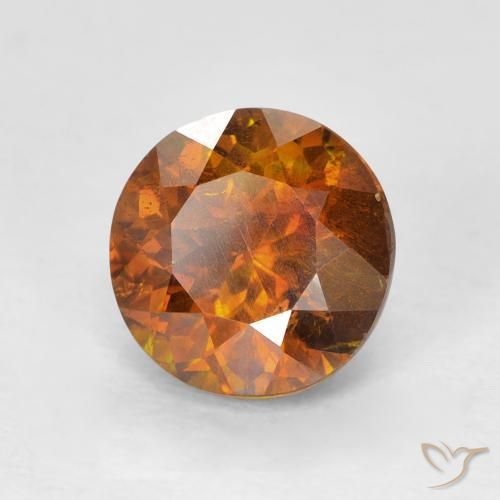 Sphalérite Medium Dark-Orange naturelle Tour, 2.27 ct, SI-I1