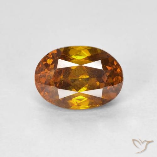 1.63ct Naturel Orange brunâtre Sphalérite, ovale, SI-I1