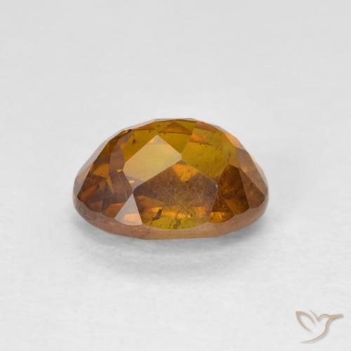 Sphalérite Orange brunâtre naturelle ovale, 1.63 ct, SI-I1