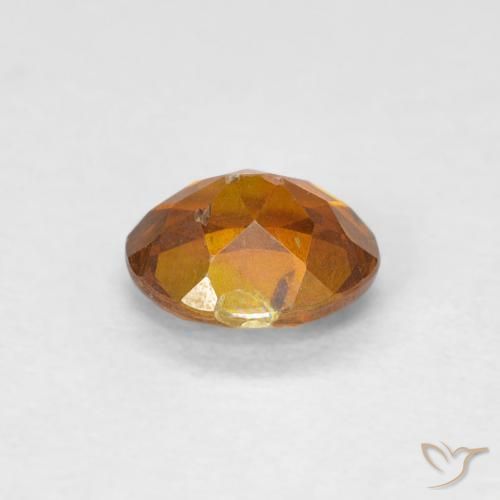 Sphalérite Orange brunâtre naturelle ovale, 0.78 ct, VS-SI