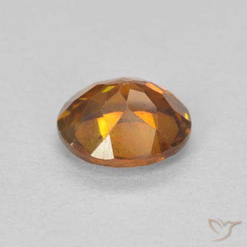 Sphalérite Orange terre naturelle ovale, 0.77 ct, SI-I1