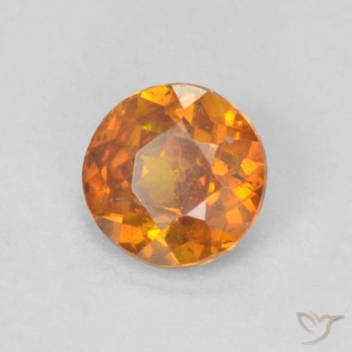 Sphalérite Medium Dark-Orange naturelle Tour, 0.64 ct, SI-I1
