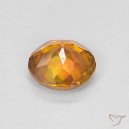 Sphalérite Medium Dark-Orange naturelle Tour, 0.64 ct, SI-I1