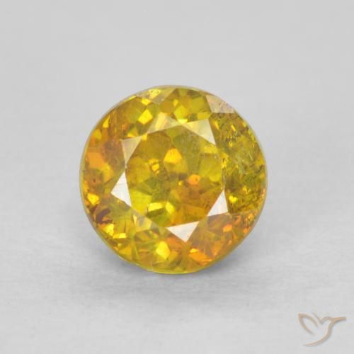 0.67ct Naturel Jaune moyen Sphalérite, Tour, SI-I1