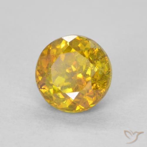 Sphalérite Jaune moyen naturelle Tour, 0.67 ct, SI-I1