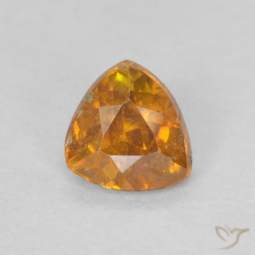 0.22ct Naturel Orange foncé Sphalérite, Trillion, SI-I1