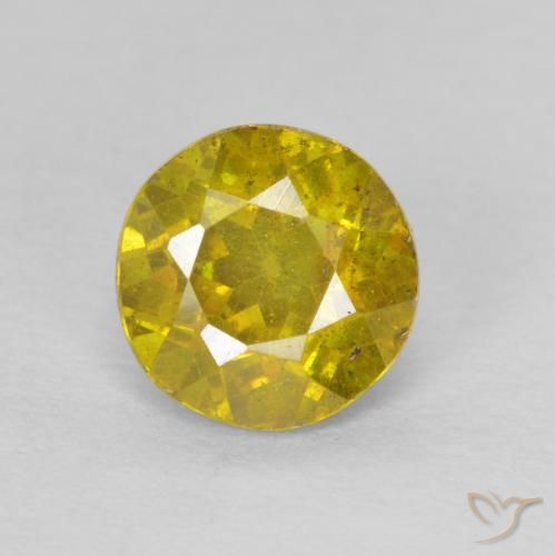 1.22ct Naturel Jaune brunâtre Sphalérite, Tour, SI-I1