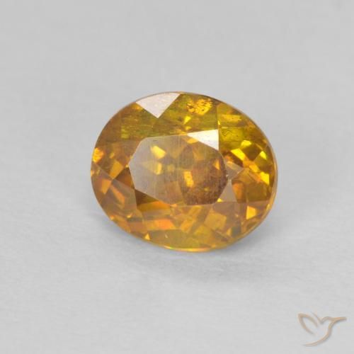 Sphalérite Brun doré naturelle ovale, 0.96 ct, SI-I1