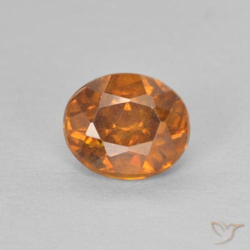 0.68ct Naturel Orange brun Sphalérite, ovale, SI-I1