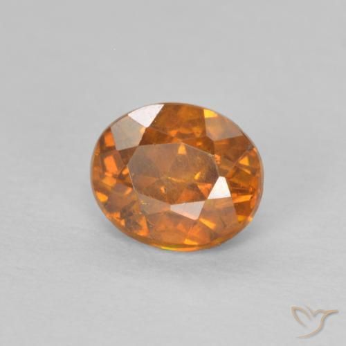 Sphalérite Orange brun naturelle ovale, 0.68 ct, SI-I1