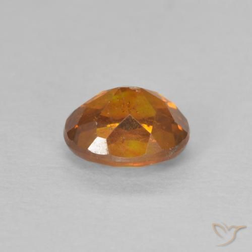 Sphalérite Orange brun naturelle ovale, 0.68 ct, SI-I1