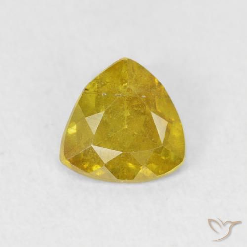 0.52ct Naturel Jaune pâle Sphalérite, Trillion, SI-I1