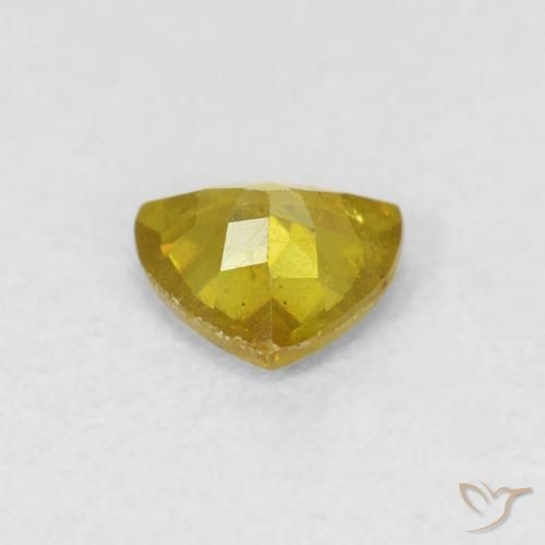 Sphalérite Jaune pâle naturelle Trillion, 0.52 ct, SI-I1