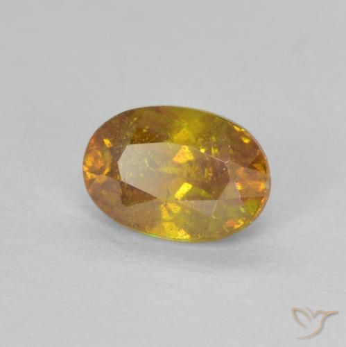 Sphalérite Or moyen naturelle ovale, 0.82 ct, SI-I1
