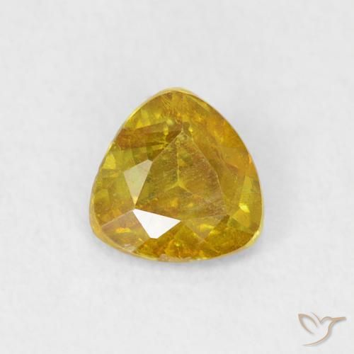 0.53ct Naturel Jaune moyen Sphalérite, Trillion, SI-I1