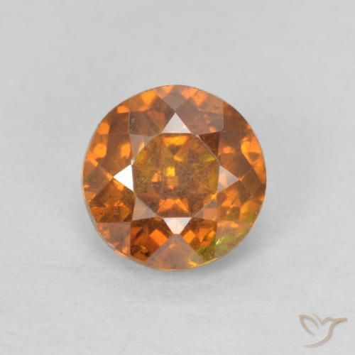 0.82ct Naturel Orange moyen Sphalérite, Tour, SI-I1