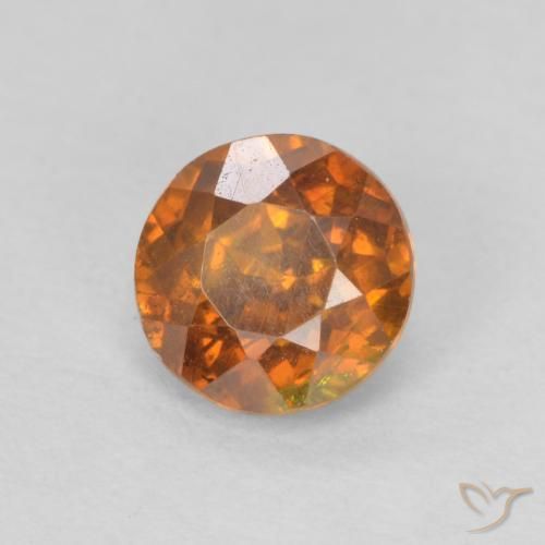 Sphalérite Orange moyen naturelle Tour, 0.82 ct, SI-I1