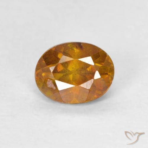 Sphalérite Brun doré naturelle ovale, 0.67 ct, SI-I1