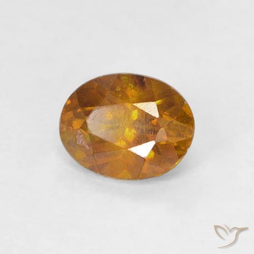 Sphalérite Brun doré naturelle ovale, 0.67 ct, SI-I1