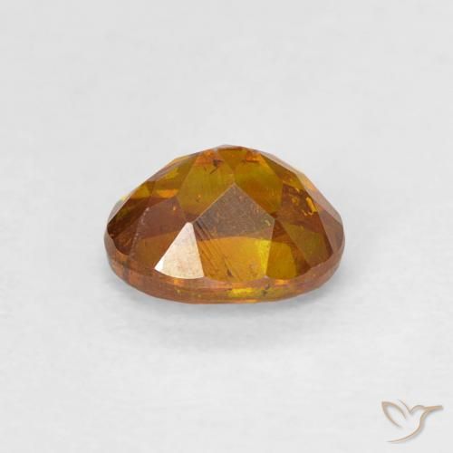 Sphalérite Orange foncé naturelle ovale, 0.64 ct, SI-I1