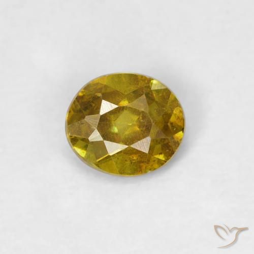 0.31ct Naturel Doré jaunâtre Sphalérite, ovale, SI-I1