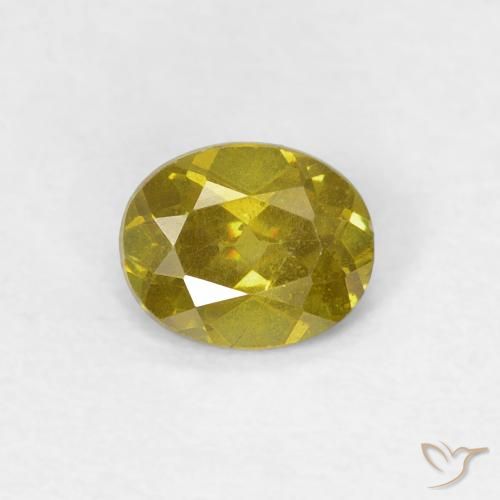 0.59ct Naturel Medium Golden Brown Sphalérite, ovale, SI-I1