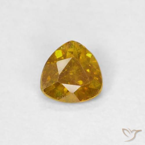 0.19ct Naturel Or moyen Sphalérite, Trillion, SI-I1