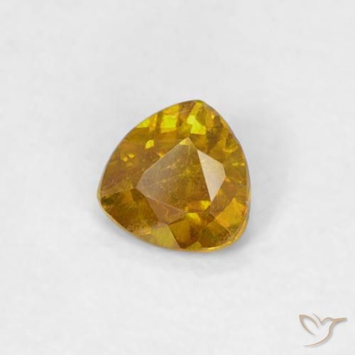 Sphalérite Or moyen naturelle Trillion, 0.19 ct, SI-I1