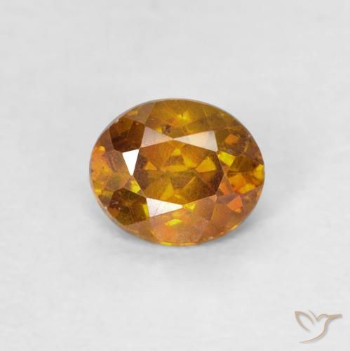 0.40ct Naturel Brun doré Sphalérite, ovale, SI-I1