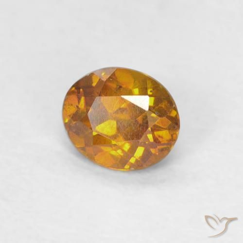 Sphalérite Brun doré naturelle ovale, 0.40 ct, SI-I1