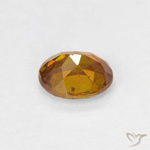 Sphalérite Brun doré naturelle ovale, 0.40 ct, SI-I1