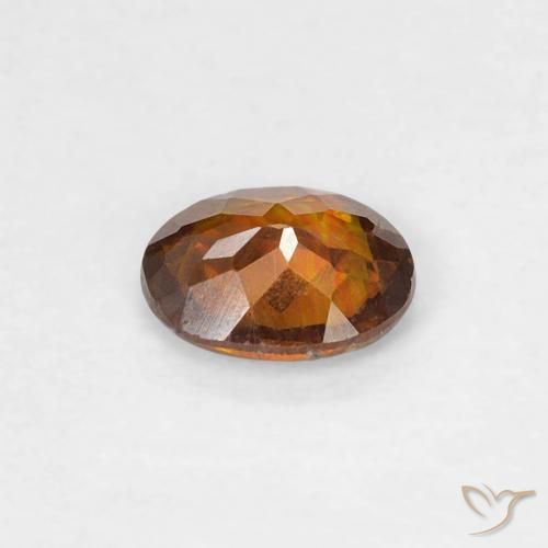 Sphalérite Medium Dark-Orange naturelle ovale, 0.31 ct, SI-I1