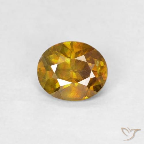 0.41ct Naturel Brun doré Sphalérite, ovale, SI-I1