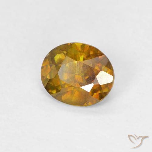 Sphalérite Brun doré naturelle ovale, 0.41 ct, SI-I1