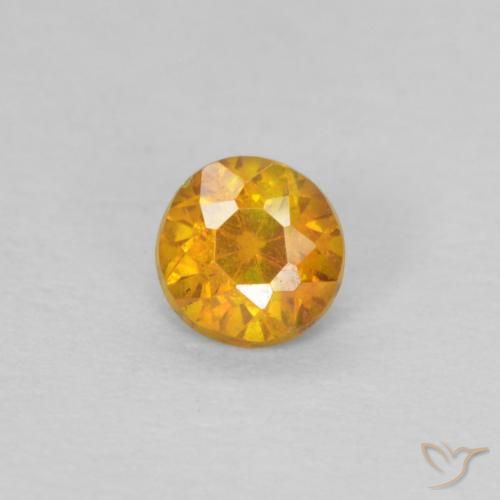 0.25ct Naturel Orange-or Sphalérite, Tour, SI-I1