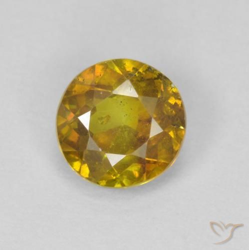 0.97ct Naturel Doré profond Sphalérite, Tour, SI-I1