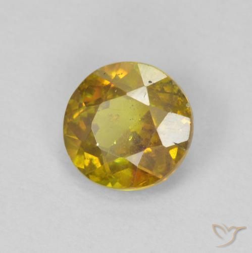 Sphalérite Doré profond naturelle Tour, 0.97 ct, SI-I1