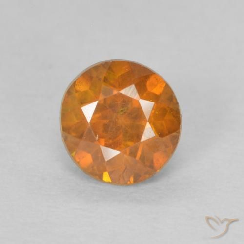 0.55ct Naturel Orange vif Sphalérite, Tour, SI-I1