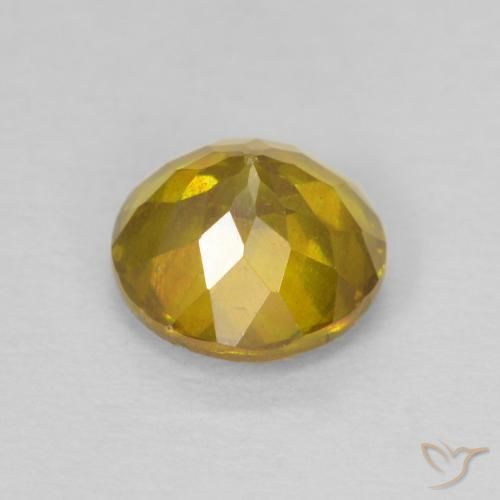 Sphalérite Orange doré naturelle Coupe roude, 1.29 ct, SI-I1