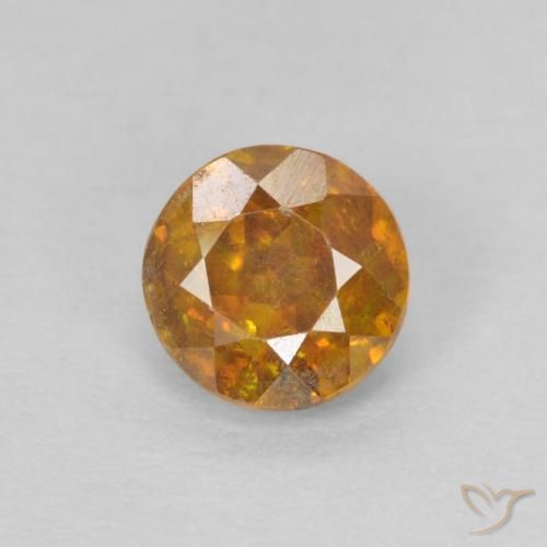 0.59ct Naturel Or orange foncé Sphalérite, Tour, SI-I1