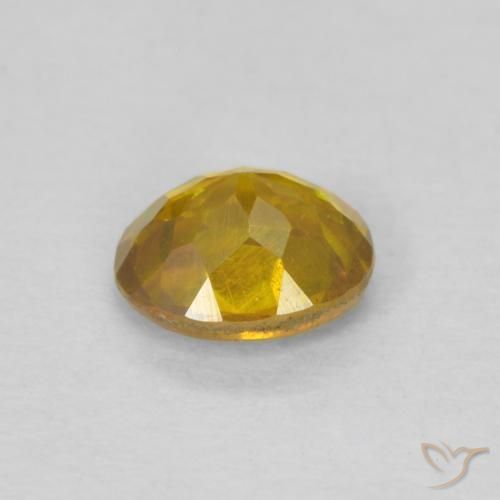 Sphalérite Jaune brunâtre naturelle ovale, 0.54 ct, SI-I1