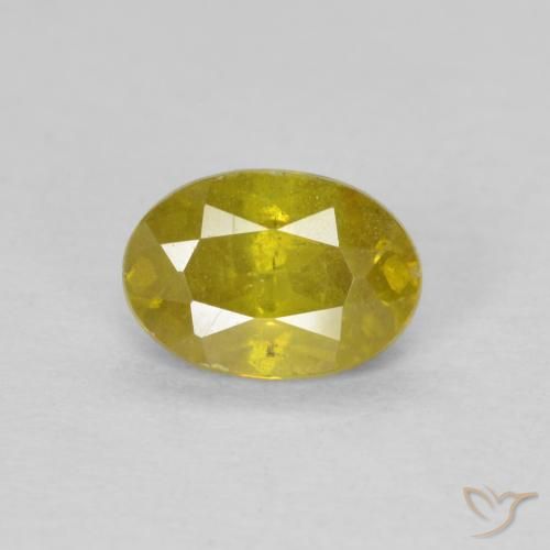 0.72ct Naturel Jaune moyen Sphalérite, ovale, SI-I1