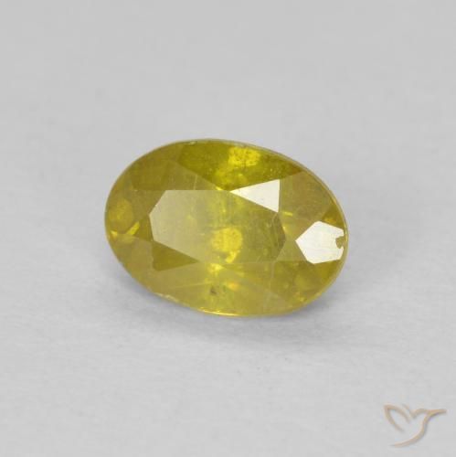 Sphalérite Jaune moyen naturelle ovale, 0.72 ct, SI-I1