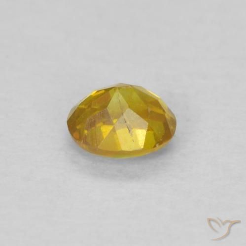Sphalérite Doré jaunâtre naturelle ovale, 0.18 ct, SI-I1