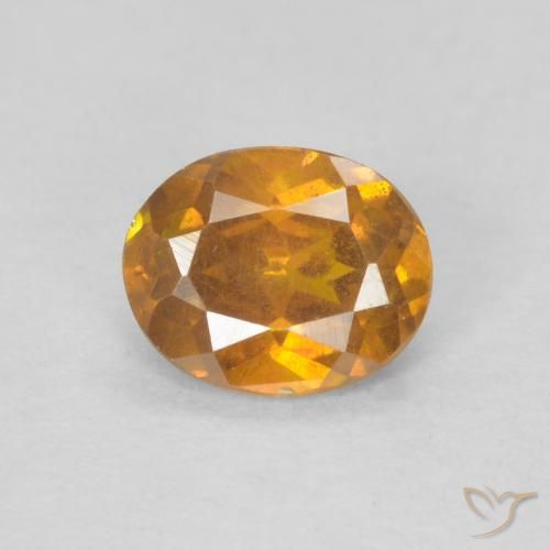 0.53ct Naturel Orange moyen Sphalérite, ovale, SI-I1