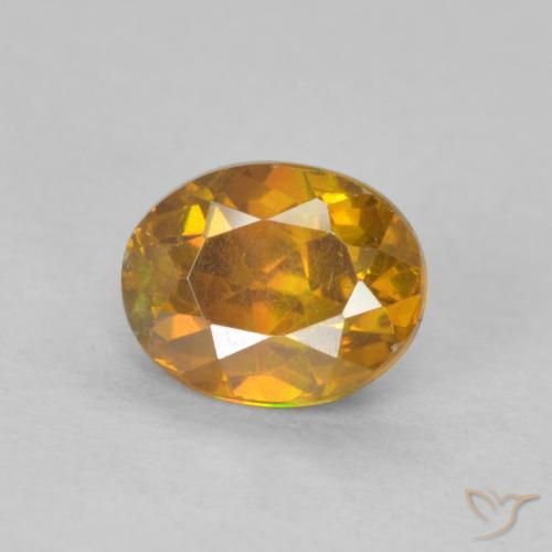 0.70ct Naturel Orange moyen Sphalérite, ovale, SI-I1
