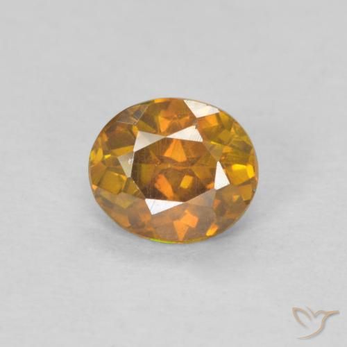 0.51ct Naturel Orange brunâtre Sphalérite, ovale, SI-I1