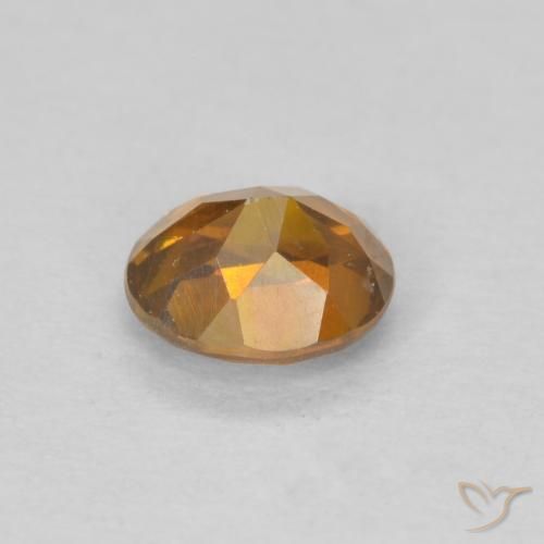 Sphalérite Orange brunâtre naturelle ovale, 0.51 ct, SI-I1
