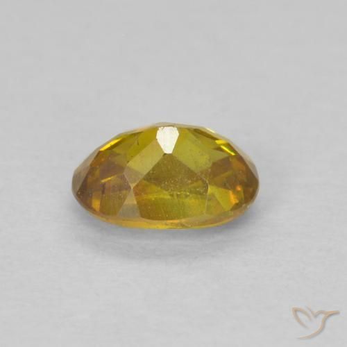 Sphalérite Orange brunâtre naturelle ovale, 0.59 ct, SI-I1